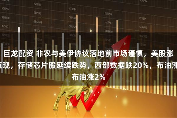 巨龙配资 非农与美伊协议落地前市场谨慎，美股涨跌互现，存储芯片股延续跌势，西部数据跌20%，布油涨2%